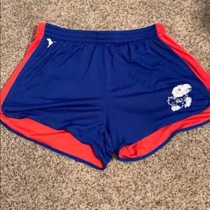 PINK University of Kansas Jayhawks shorts (L)